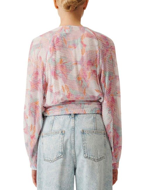 IRO Red Long Sleeve Top