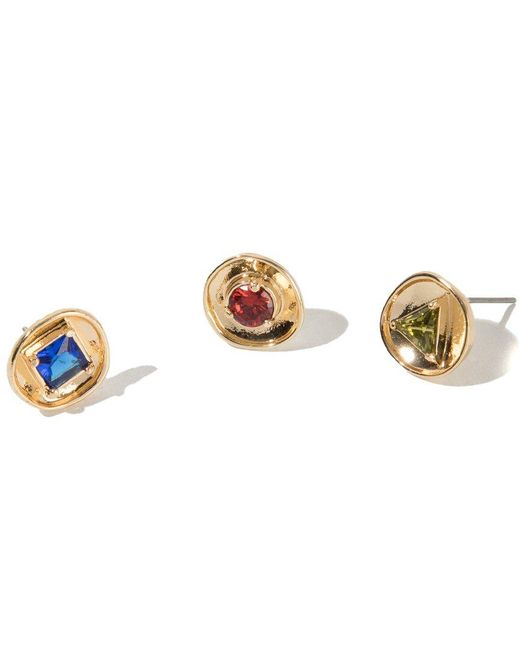 Saachi Metallic Cz Small Studs