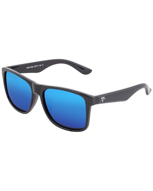 Sixty One Blue Solaro 55mm Polarized Sunglasses