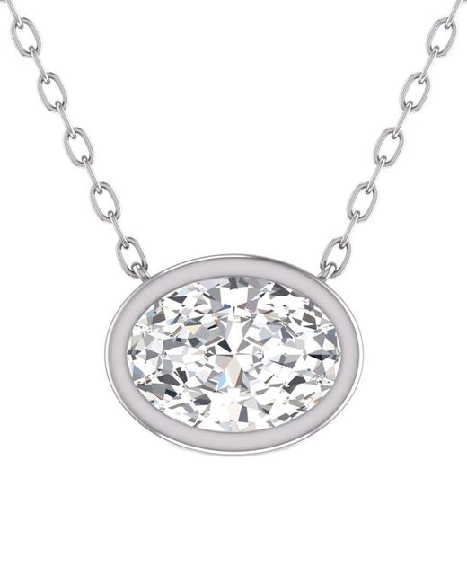 Lab Grown Diamonds Metallic 14k 0.75 Ct. Tw. Lab Grown Diamond Necklace