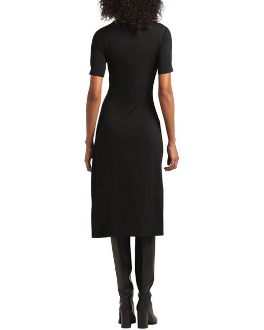 10 Crosby Derek Lam Black Lucille Pleated Stud Dress