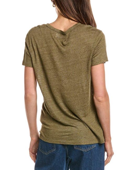 Officine Generale Green Officine Generale Lara Linen T-shirt