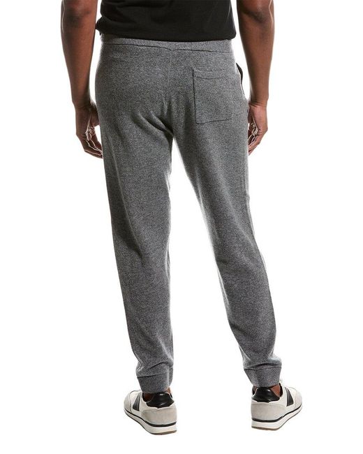 Theory Black Wool & Cashmere-blend Sweatpant for men