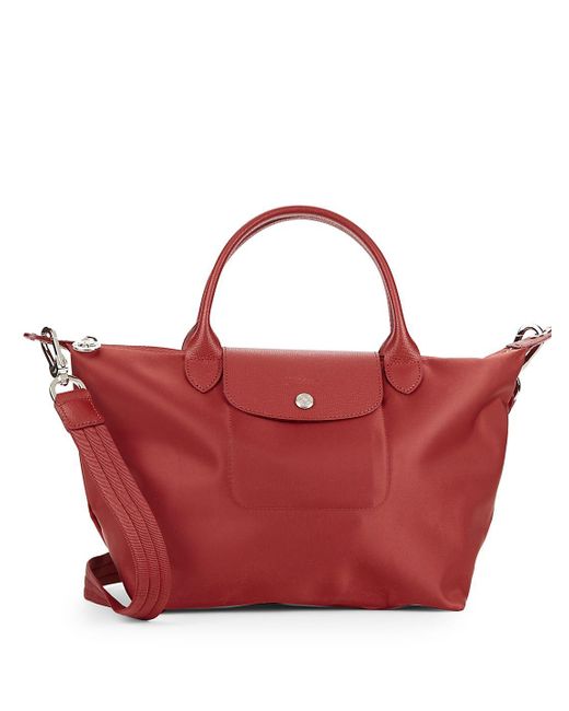 Longchamp Le Pliage Neo Nylon Crossbody Bag Red - BrandConscious Authentics