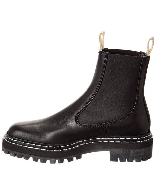 Proenza Schouler Black Leather Chelsea Boot