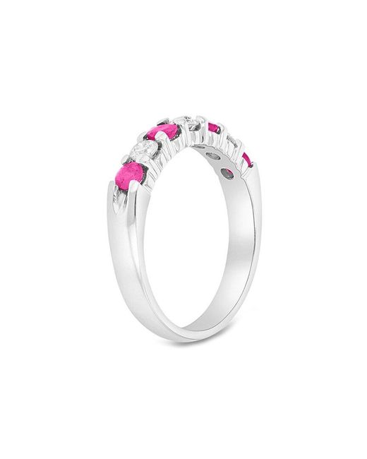 Diana M Pink Fine Jewelry 14k 0.78 Ct. Tw. Diamond & Ruby Ring