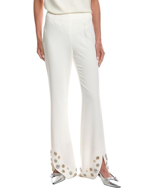 Cinq À Sept White Tumbling Flowers Veronie Pant