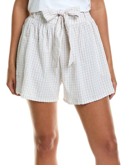 Splendid White Gabrielle Gingham Short