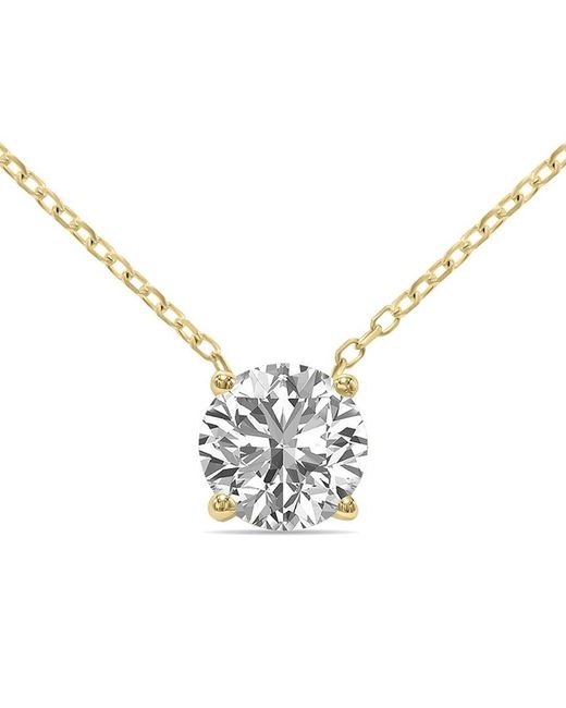 Lab Grown Diamonds Metallic 14k 0.75 Ct. Tw. Lab Grown Diamond Solitaire Necklace