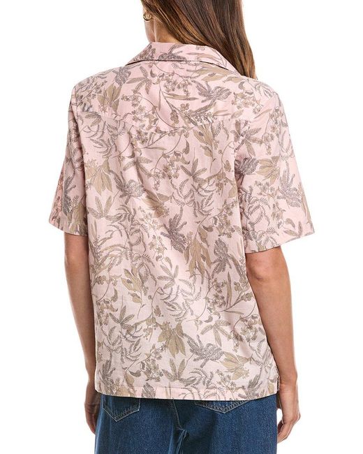 Officine Generale Red Officine Generale New Christelle Floral Top