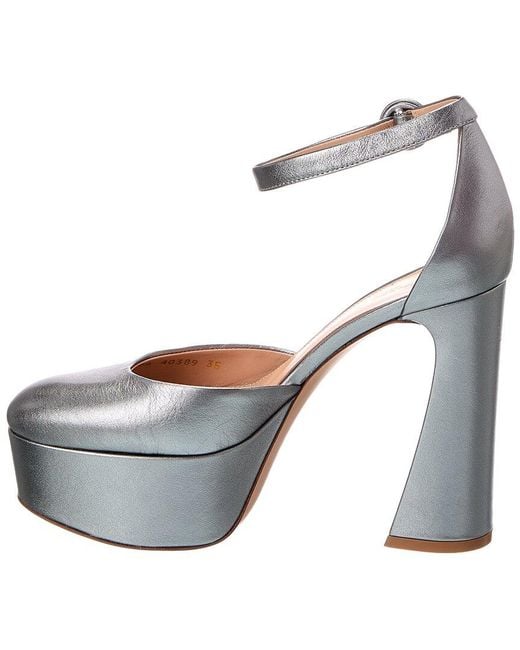 Gianvito Rossi Gray 114 Leather Pump