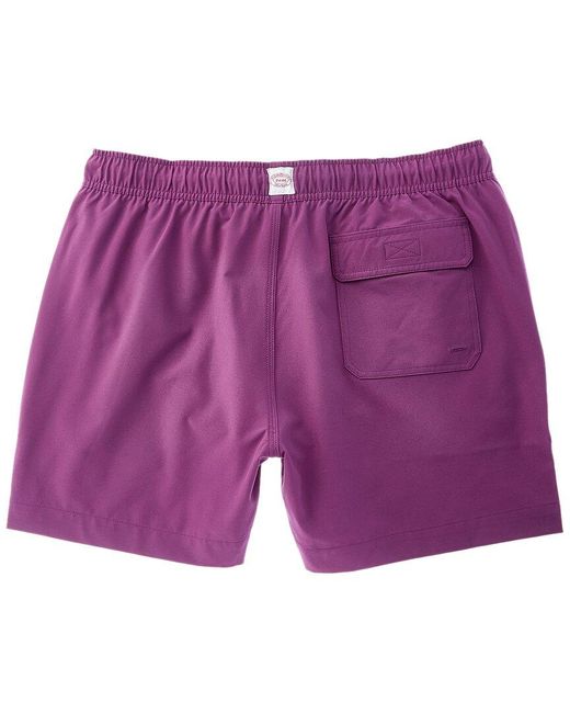 Brooks Brothers Purple Solid Swim Trunk for men