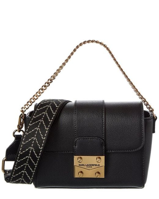 Karl Lagerfeld Black Jolie Leather Crossbody