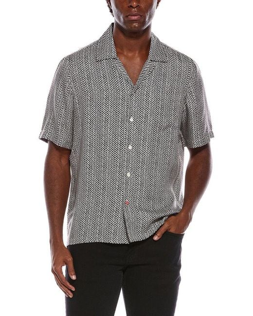 Isaia Gray Silk Sport Shirt for men