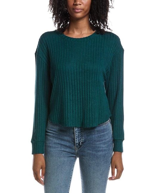 Z Supply Green Elfie Rib Top