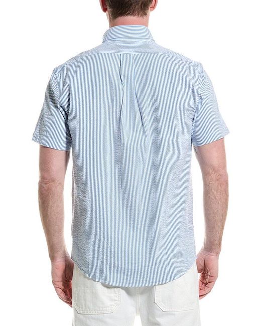 Brooks Brothers Blue Seersucker Regular Shirt for men