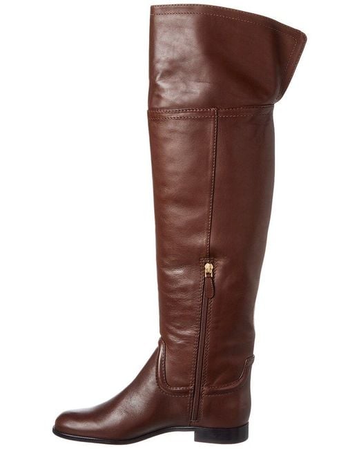 Alexandre Birman Brown Lauren Over-The-Knee Leather Boots