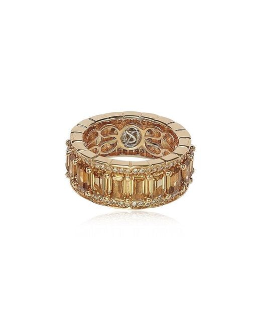 Suzy Levian CZ Jewelry Metallic Suzy Levian Silver Cz Eternity Ring