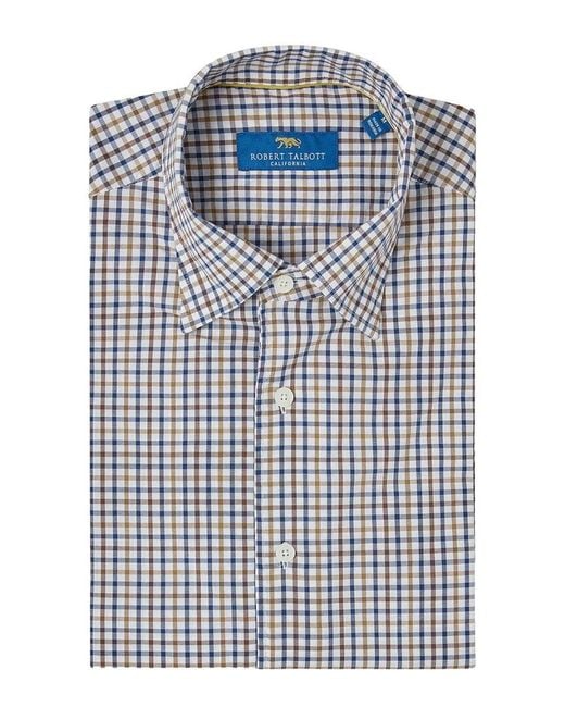 Robert Talbott Blue Morgan Check Shirt for men
