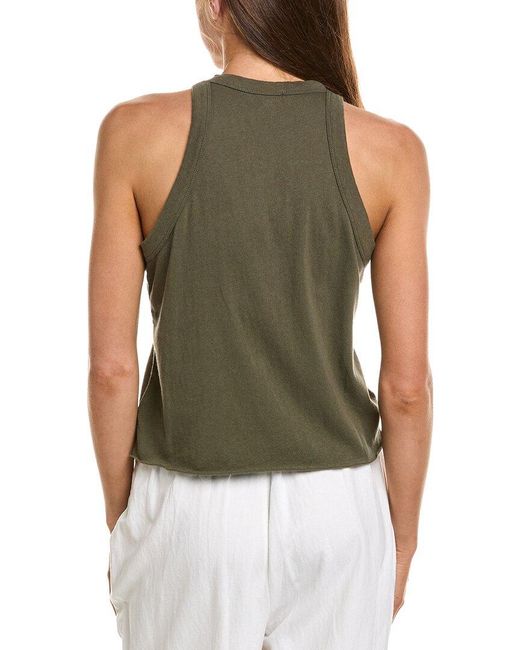 James Perse Green Jersey Muscle Tank Top
