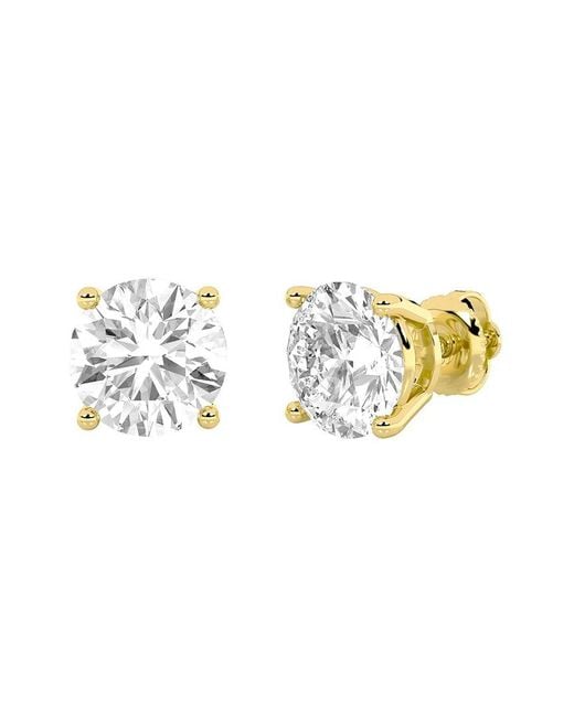 Lab Grown Diamonds Metallic 14K 7.00 Ct. Tw. Lab-Grown Diamond Earrings