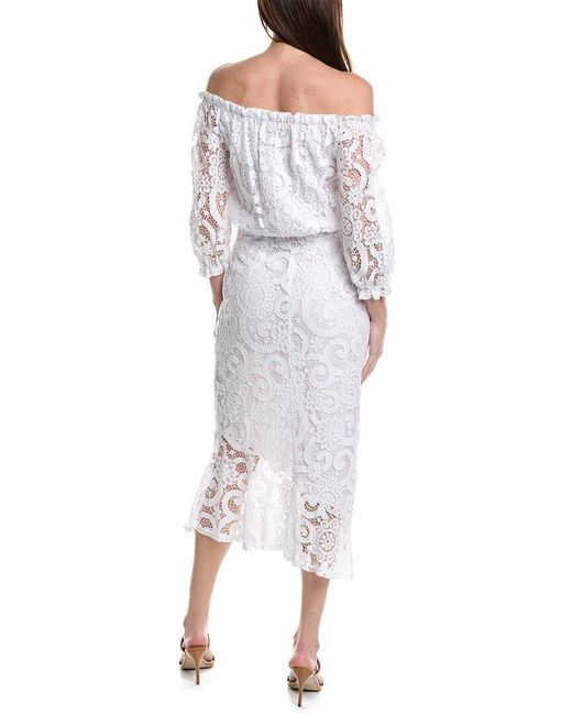 Nanette Lepore White Valentina Re-embroidered Maxi Dress