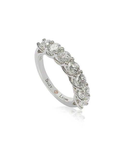 Suzy Levian Metallic Silver Cz Ring