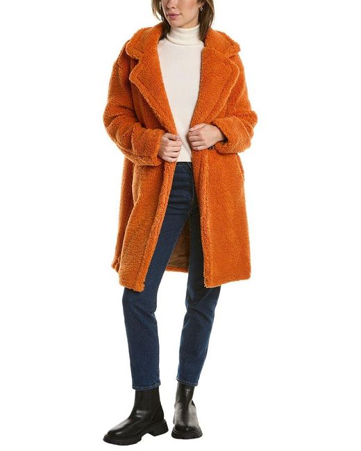 Apparis Orange Anouck Mid-length Coat