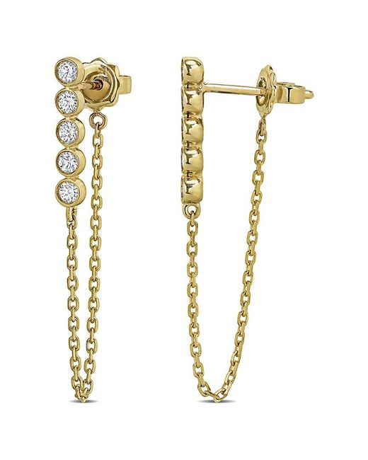 Lab Grown Diamonds Metallic Created Forever 14K 0.30 Ct. Tw. Lab-Grown Diamond Threader Earrings