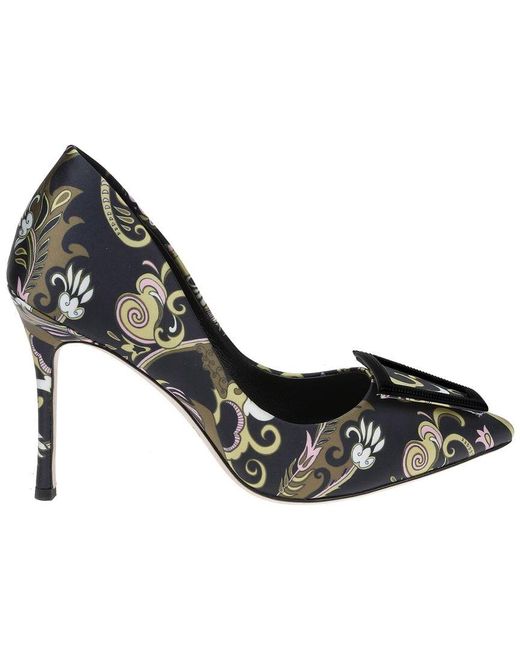 L'Agence Black Elea Pump Satin Pump