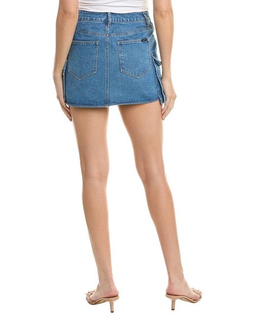 Bardot Blue Zerah Cargo Mini Skirt