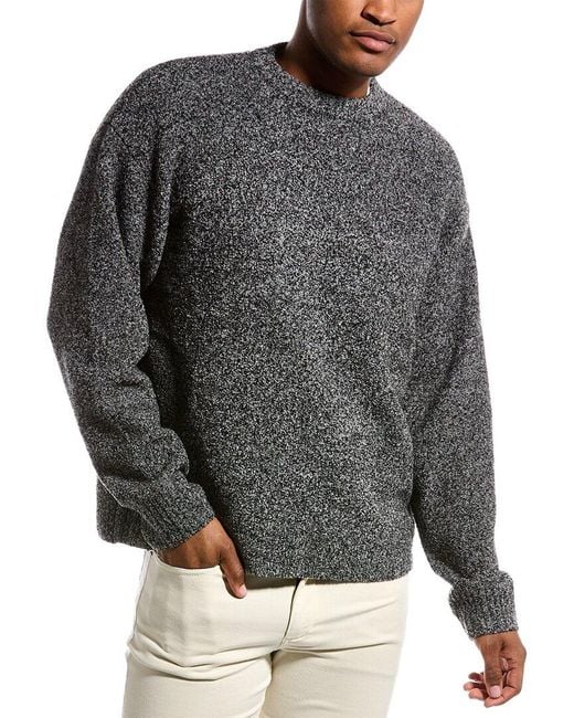 John Elliott Gray Boucle Wool-blend Crewneck Sweater for men