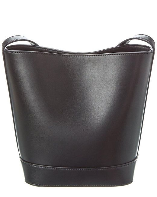 Céline Black Triomphe Small Leather Bucket Bag