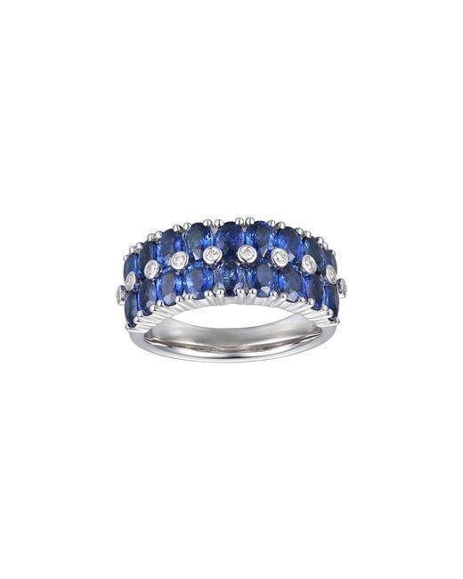 Gregg Ruth Blue 14K 3.48 Ct. Tw. Diamond & Sapphire Ring