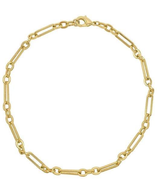 Adornia Metallic 14k Plated Mixed Link Chain Necklace