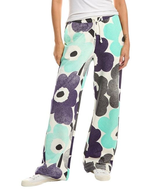 Marimekko Blue Varret Unikko Sweatpant