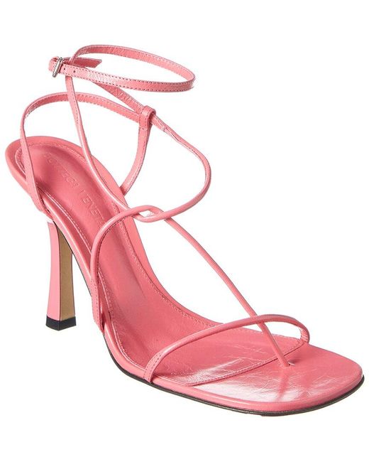 Bottega Veneta Barely There Leather Sandal In Pink Save 1 Lyst