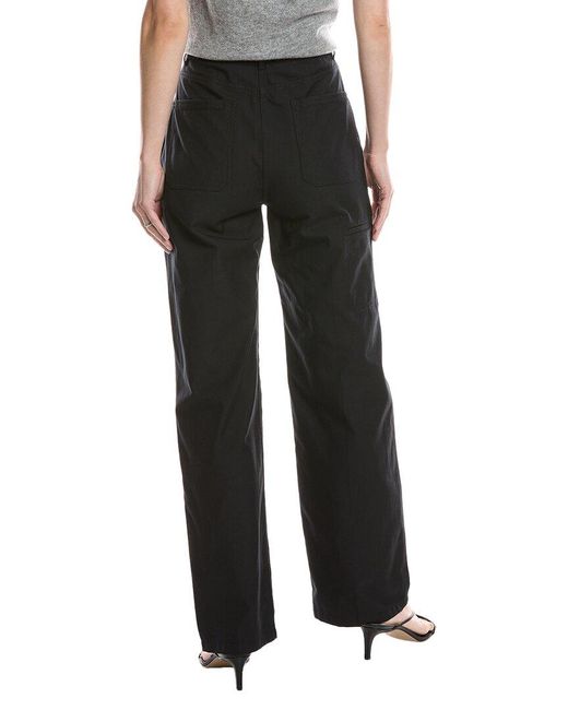 Theory Black Wool-blend Pant