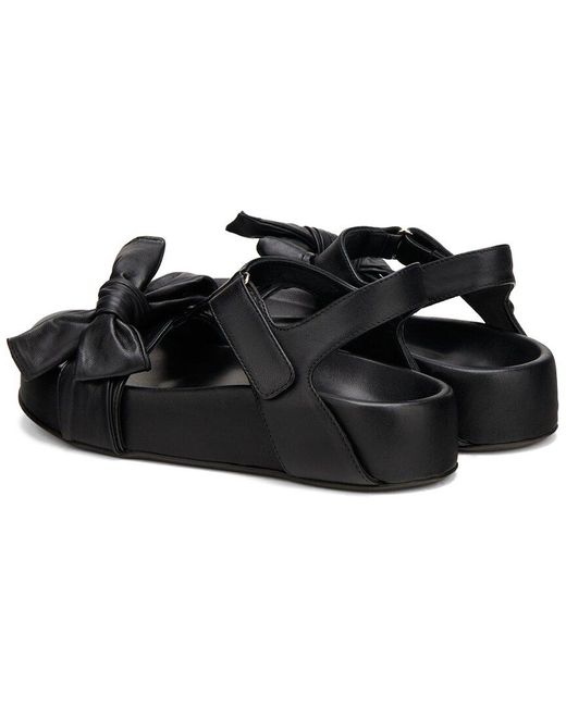 Agl Attilio Giusti Leombruni Black Jane Ribbon Leather Sandal
