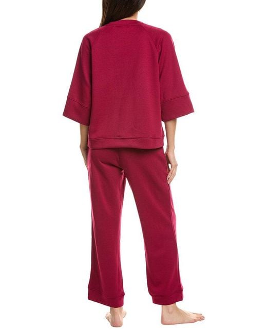 Marion Red 2Pc Air Scuba Sweatshirt & Pant Set