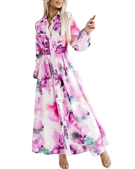 VERA DOLINI Pink Maxi Dress