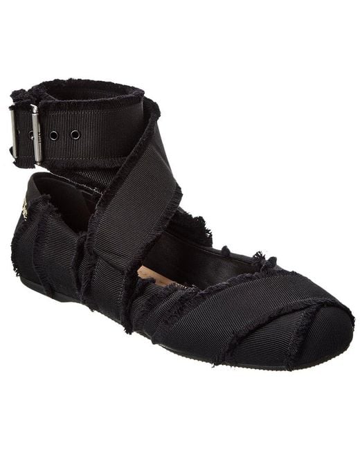 Dior Black Songe Grosgrain Flat