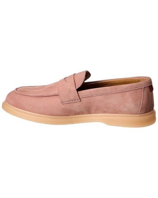 Bally Pink Webby Leather Loafer
