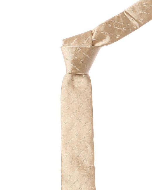 Givenchy Natural Diagonal Logo Silk Tie for men