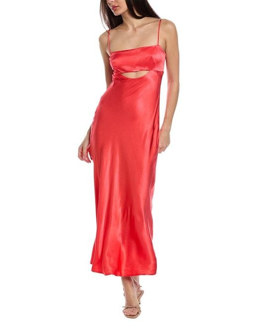 Astr Red Bellerose Midi Dress