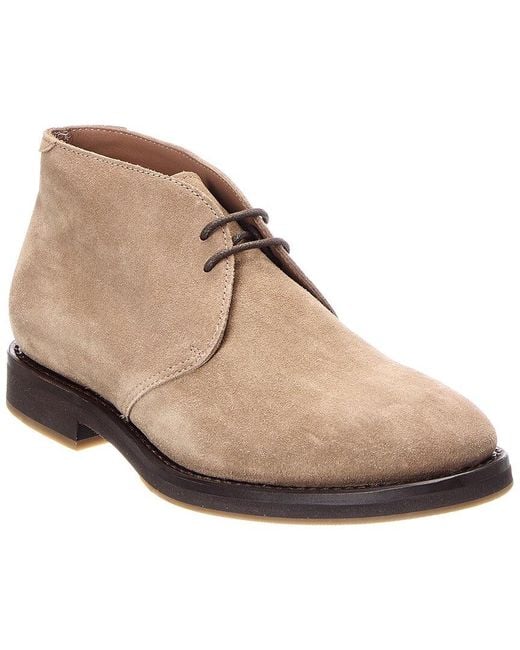 Brunello Cucinelli Natural Suede Chukka Boot for men