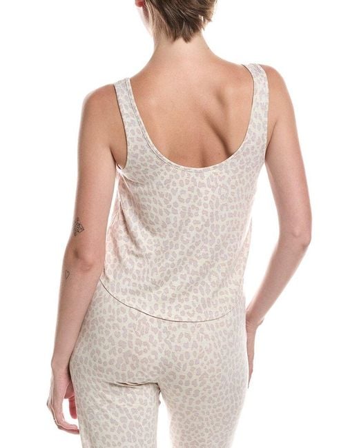 Pj Salvage White Luxe Leopard Tank Top