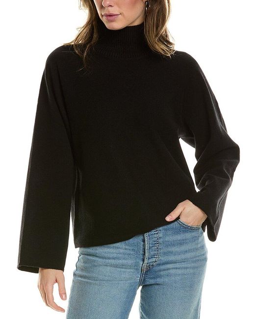 Vince Black Dolman Sleeve Wool & Cashmere-blend Sweater