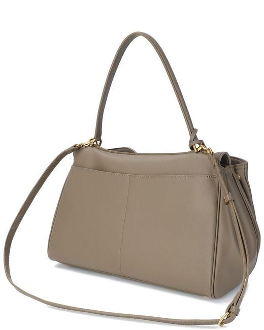 Tiffany & Fred Paris Green Large Smooth Leather Tote