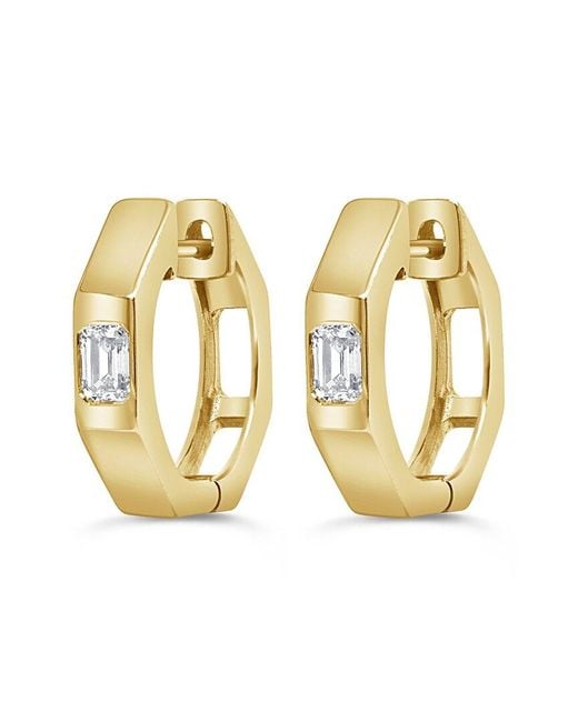 Sabrina Designs Metallic 14K 0.31 Ct. Tw. Diamond Hoop Earrings